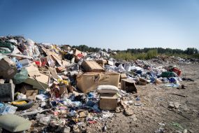 Uncontrolled landfill near Kyiv