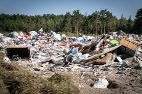 Uncontrolled landfill near Kyiv