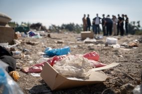 Uncontrolled landfill near Kyiv