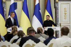 Meeting of Volodymyr Zelenskyy and Alexander Stubb with media representatives