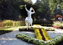 Flower arrangement with the figure of the zodiac sign Sagittarius