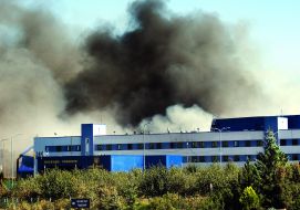 Fire in the territory of the logistics center of the company "Epicenter"