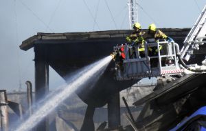 Fire in the territory of the logistics center of the company "Epicenter"