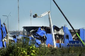 Fire in the territory of the logistics center of the company "Epicenter"