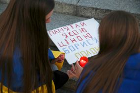 Action for the Day of Remembrance and Reminder of the Fallen, Prisoners of War and Missing Defenders of Ukraine on Independence Square in Kyiv