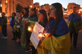 Action for the Day of Remembrance and Reminder of the Fallen, Prisoners of War and Missing Defenders of Ukraine on Independence Square in Kyiv