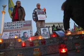 Action for the Day of Remembrance and Reminder of the Fallen, Prisoners of War and Missing Defenders of Ukraine on Independence Square in Kyiv