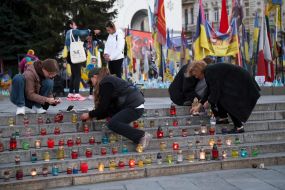 Action for the Day of Remembrance and Reminder of the Fallen, Prisoners of War and Missing Defenders of Ukraine on Independence Square in Kyiv
