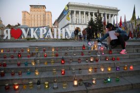 Action for the Day of Remembrance and Reminder of the Fallen, Prisoners of War and Missing Defenders of Ukraine on Independence Square in Kyiv