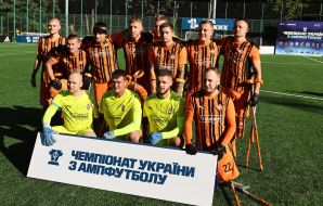 Players of the teams "Shakhtar-Stalevi" (Donetsk) and "Nezlamny" (Kharkiv)