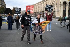 A moment of silence on Khreshchatyk in Kyiv