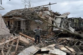 Наслідки обстрілу в селі Лапаївка