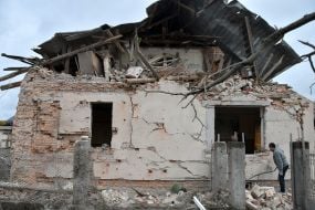 Наслідки обстрілу в селі Лапаївка
