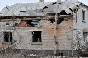 Наслідки обстрілу в селі Лапаївка