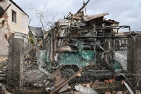Наслідки обстрілу в селі Лапаївка