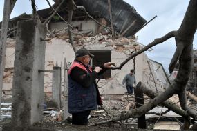 Consequences of the shelling in the village of Lapaivka