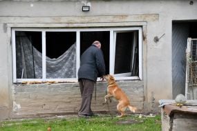 Наслідки обстрілу в селі Лапаївка