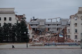 Destroyed building of the Kherson Regional Military Administration