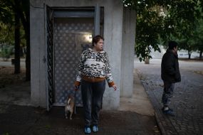 Mobile shelter in Kherson