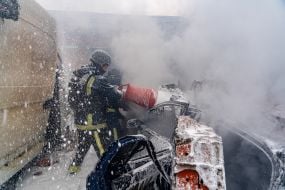 Elimination of the consequences of KAB strikes on a civilian automobile enterprise in Kharkiv