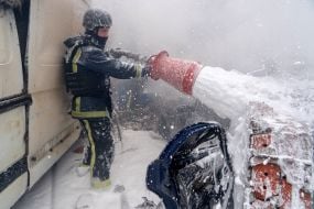 Elimination of the consequences of KAB strikes on a civilian automobile enterprise in Kharkiv