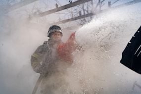 Elimination of the consequences of KAB strikes on a civilian automobile enterprise in Kharkiv