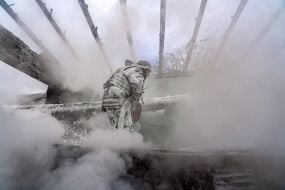 Elimination of the consequences of KAB strikes on a civilian automobile enterprise in Kharkiv