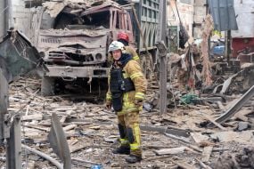 Elimination of the consequences of KAB strikes on a civilian automobile enterprise in Kharkiv