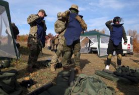 Veterans wear protective gear