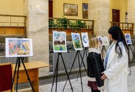Exhibition of works of participants of the creative works competition "Postcard of Peace"
