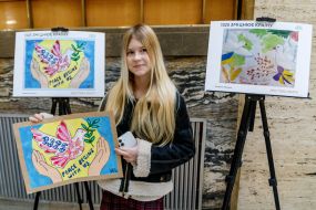 Exhibition of works of participants of the creative works competition "Postcard of Peace"