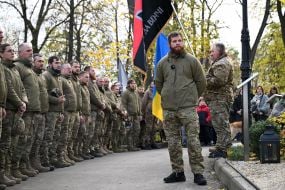 Сергей Филимонов и военнослужащие батальона «Волки Да Винчи»