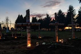 Перепоховання польських солдат у м.Мостиська