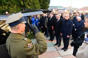 Учасники перепоховання польських солдат у м.Мостиська