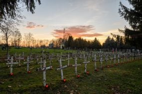 Перепоховання польських солдат у м.Мостиська