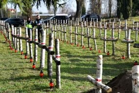 Перепоховання польських солдат у м.Мостиська