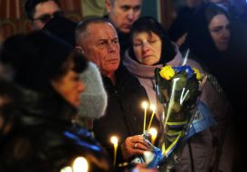 Farewell to fallen servicemen Myroslava Kopcha and Artur Vilchynsky