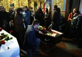 Farewell to fallen servicemen Myroslava Kopcha and Artur Vilchynsky