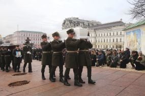 Farewell to fallen servicemen Myroslava Kopcha and Artur Vilchynsky