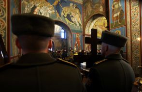 Farewell to fallen servicemen Myroslava Kopcha and Artur Vilchynsky