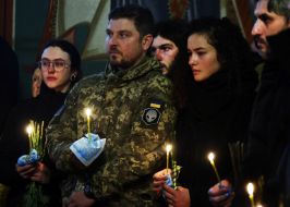 Farewell to fallen servicemen Myroslava Kopcha and Artur Vilchynsky
