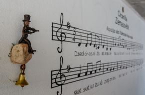 Christmas Cricket Mini-sculpture in Uzhgorod