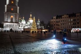 Christmas tree on Sophia Square in Kyiv