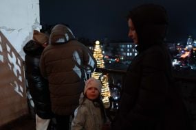 Christmas tree on Sophia Square in Kyiv