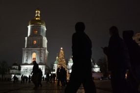 Christmas tree on Sophia Square in Kyiv