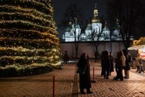 Christmas tree on Sophia Square in Kyiv