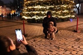 Christmas tree on Sophia Square in Kyiv