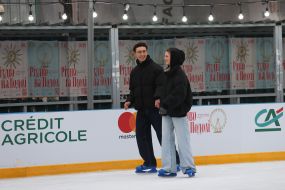 Young people at the skating rink