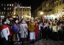 Opening of the Christmas shopka in Lviv