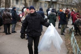 Последствия российского обстрела в Киеве